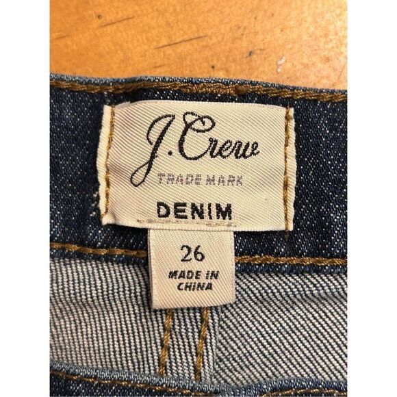 J Crew Jeans Womens Size 26 Stretch Dark Wash Distressed (4088) - Picture 7 of 8